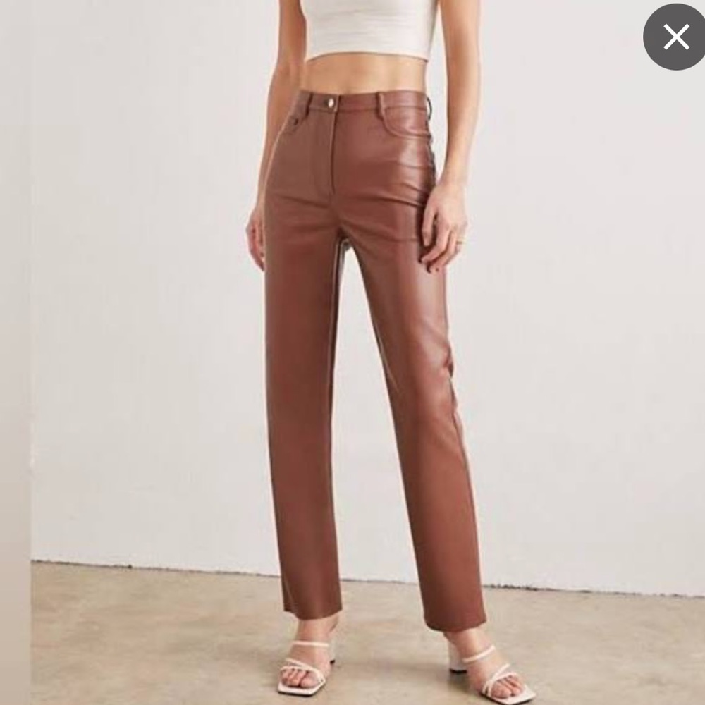 Wilfred The Melina Super High-Rise Pant in Cognac Aritzia